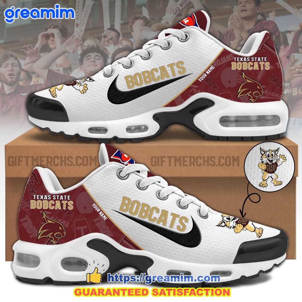 ncaa texas state bobcats custom nike air max tn plus shoes 1 g5nkT