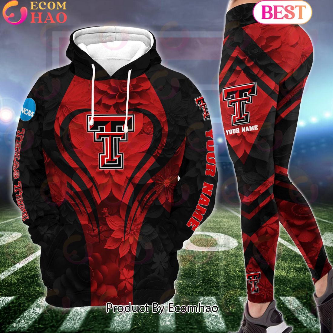 ncaa texas tech red raiders hoodie and leggings custom your name football team clothings gift for football lovers 1 6GubY