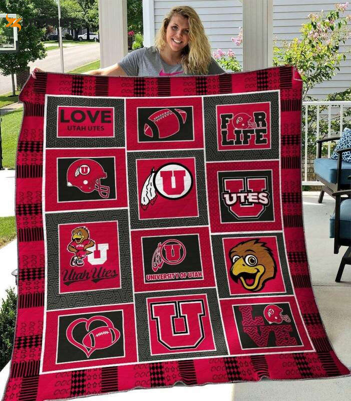 ncaa utah utes 3d customized personalized 3d customized quilt blanket