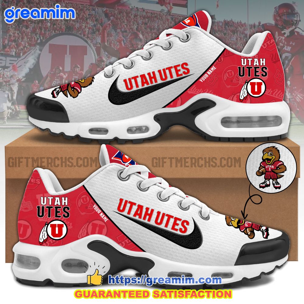 ncaa utah utes custom nike air max tn plus shoes 1 D0ZDt