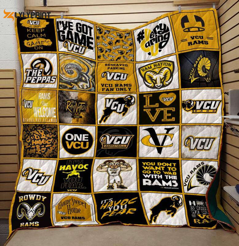 ncaa vcu rams 3d customized personalized 3d customized quilt blanket