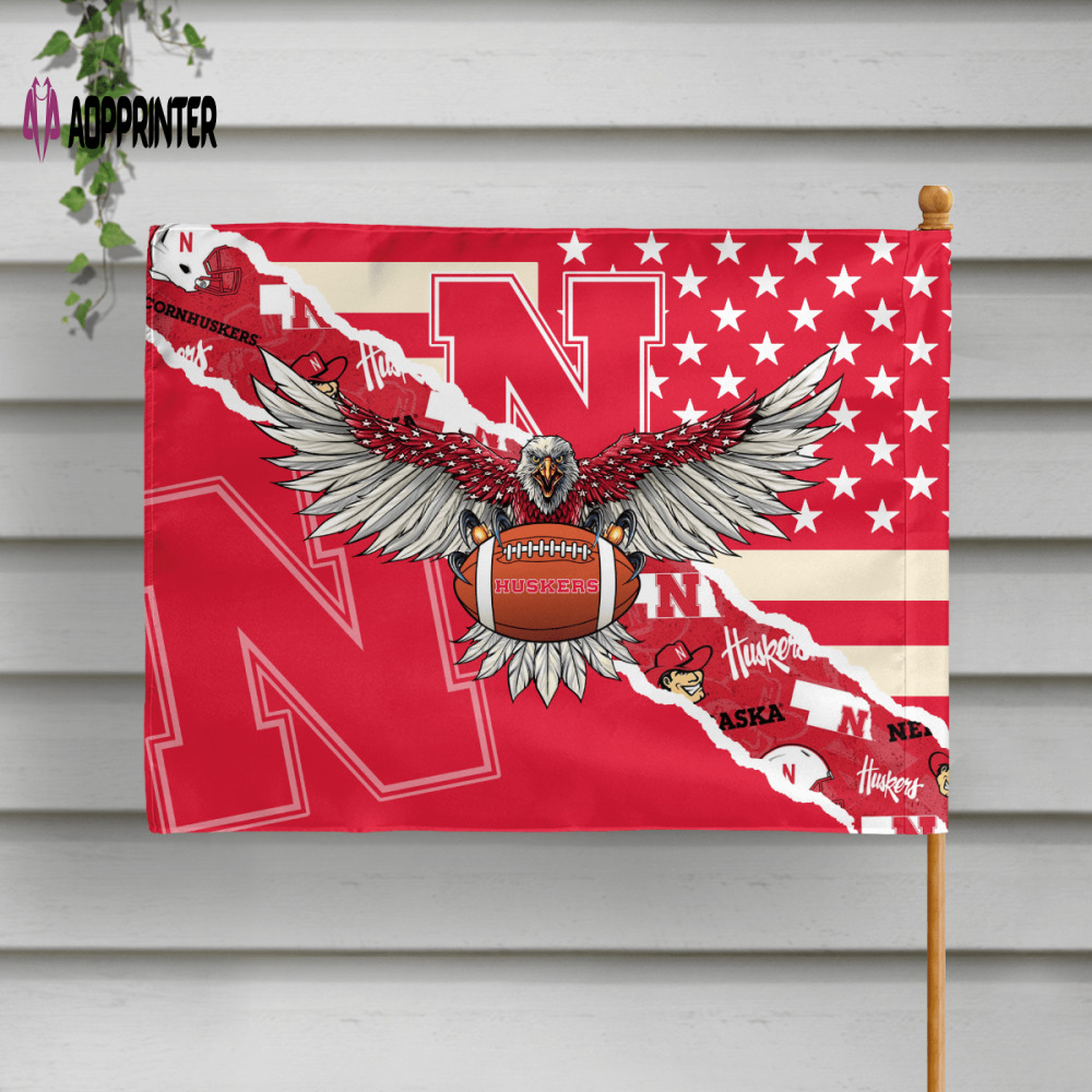 nebraska cornhuskers american landscape house flag