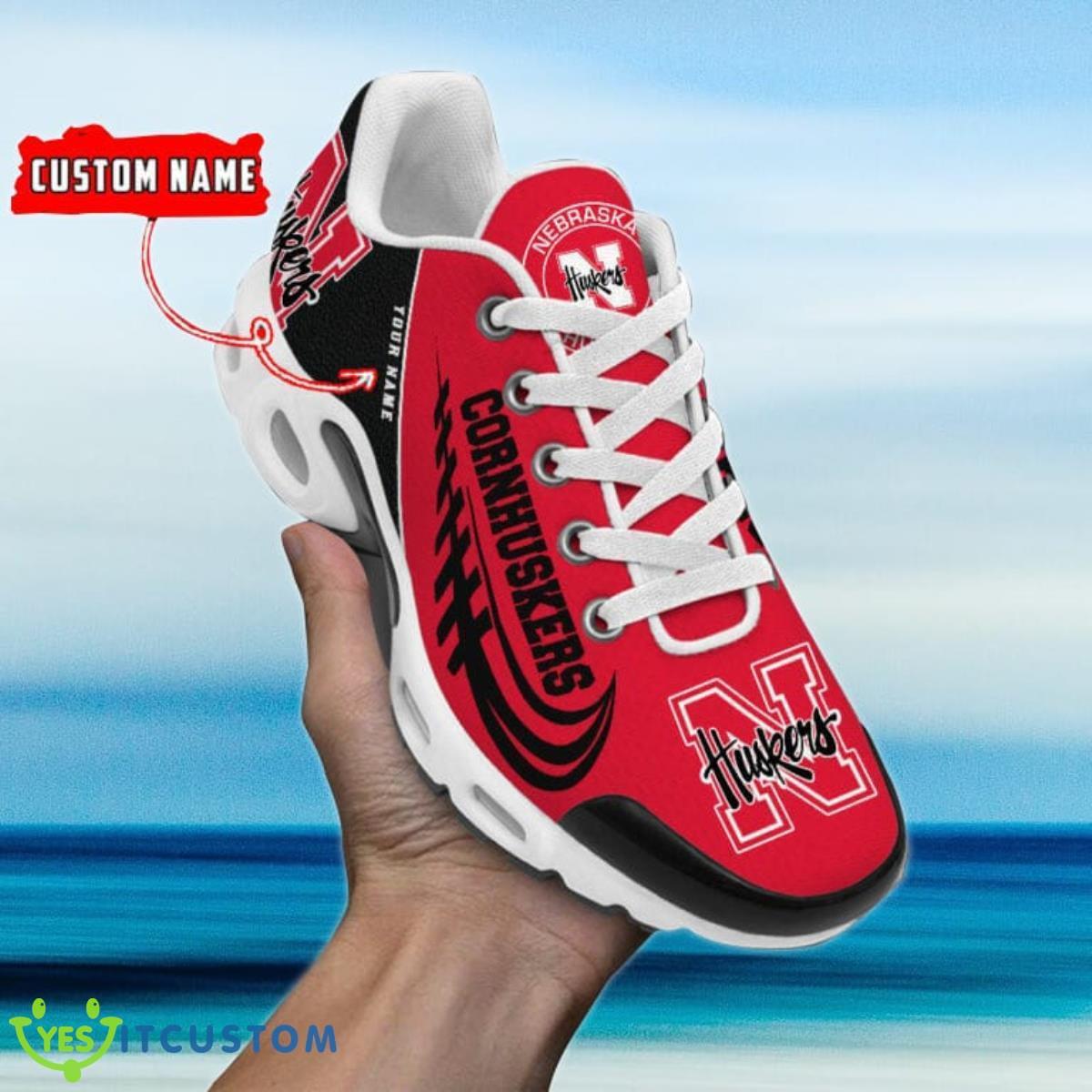 nebraska cornhuskers custom name air cushion sports shoes