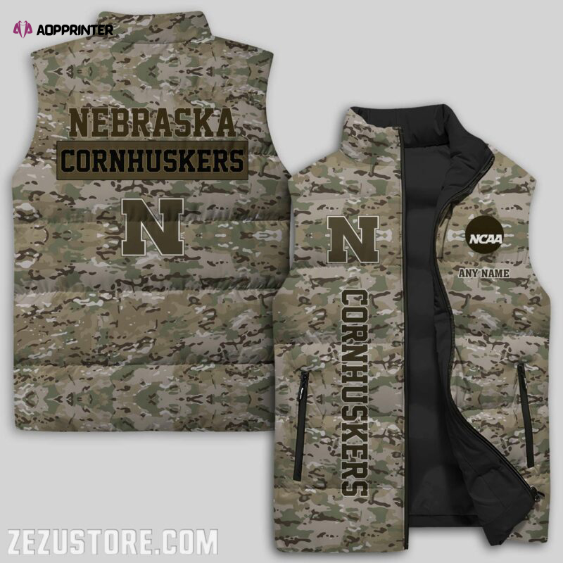 nebraska cornhuskers ncaa sleeveless puffer jacket custom for fans gifts 3