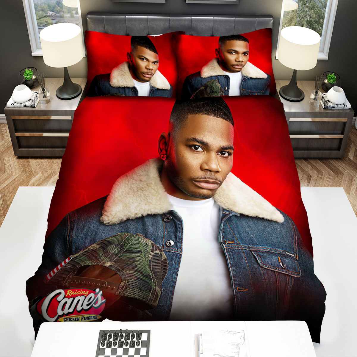 nelly portrait on red background duvet cover bedroom sets comfortable bedding sets wyobx