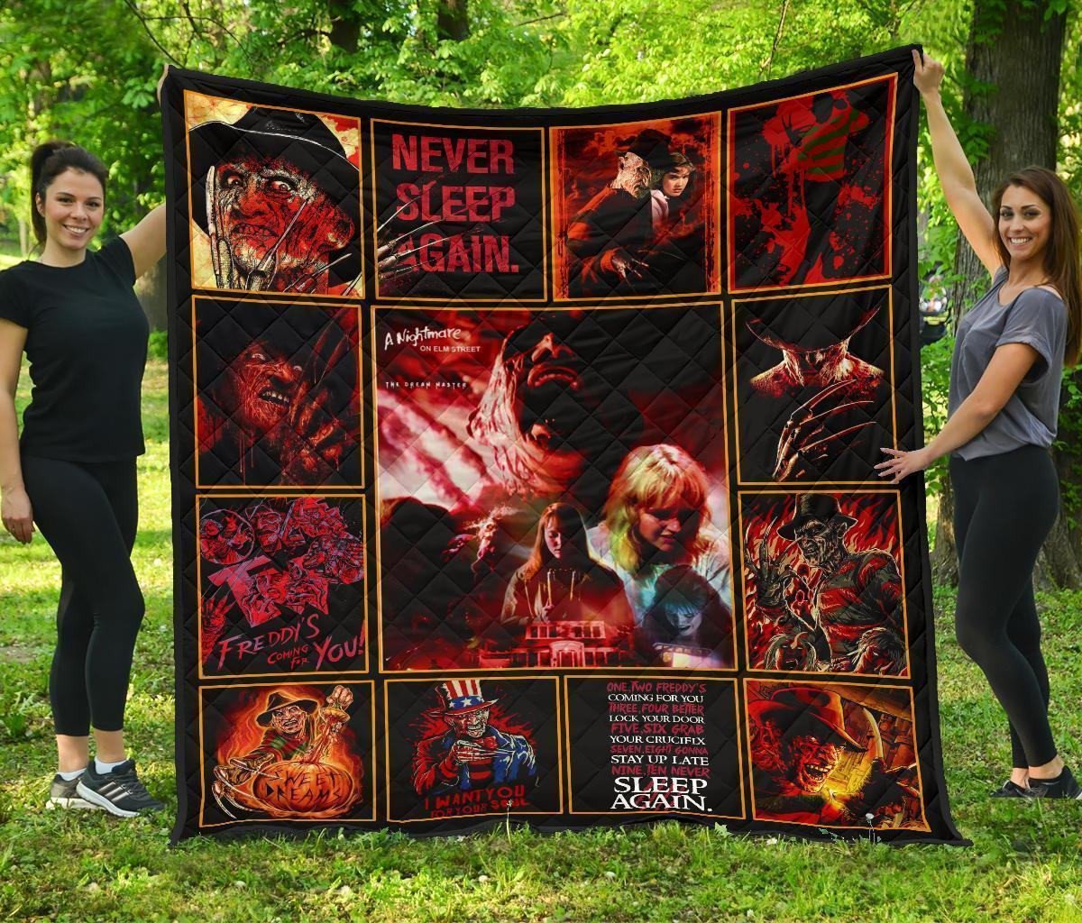 never sleep again nightmare quilt blanket funny gift idea idfkx