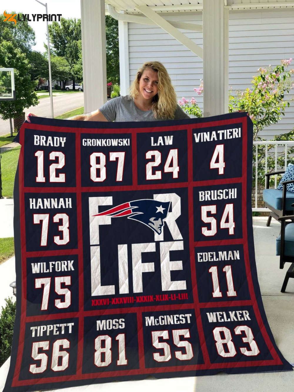 new england for life 3d customized quilt 1