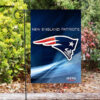 new england patriots light navy double sided printing garden flag home decor gifts