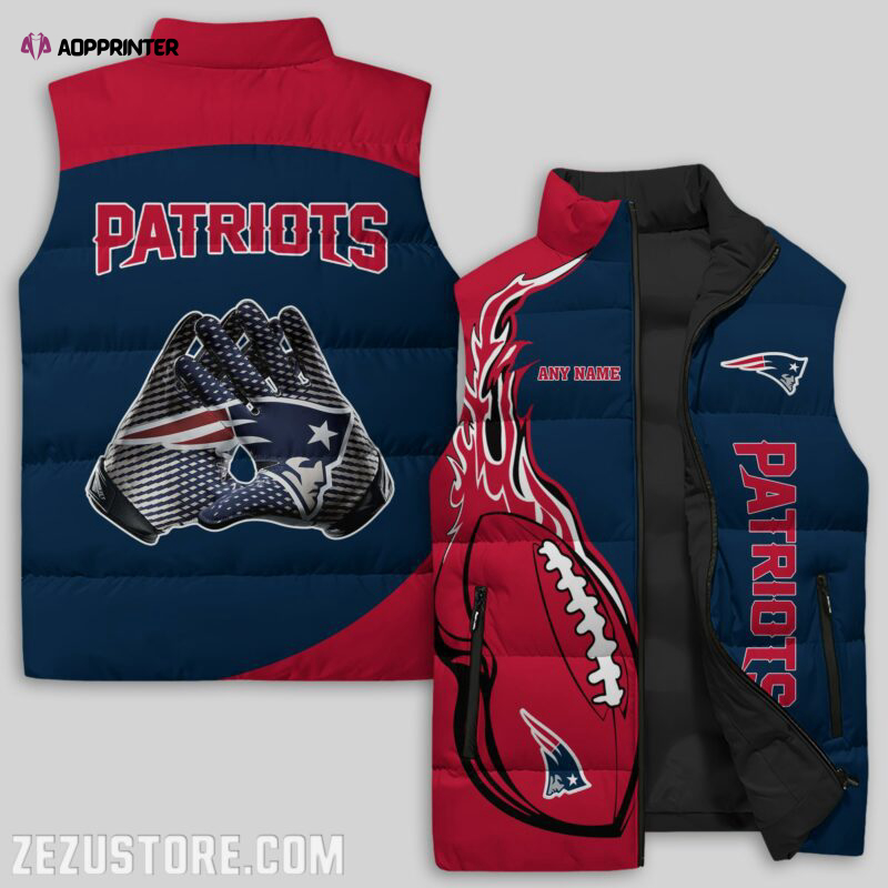 new england patriots nfl sleeveless puffer jacket custom for fans gifts 9