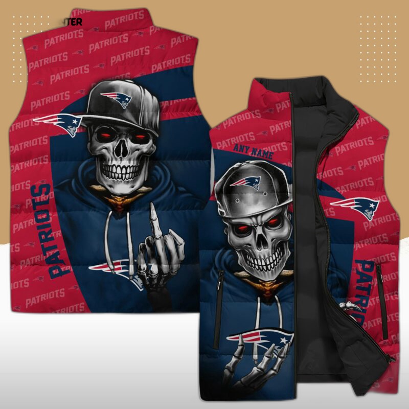 new england patriots nfl sleeveless puffer jacket custom for fans gifts Vgxc5g