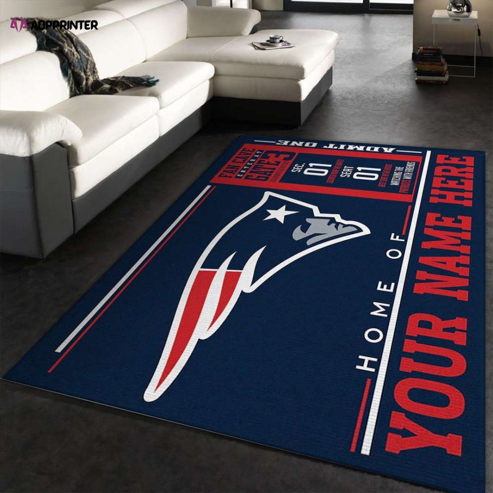 new england patriots rug living room floor decor fan gifts