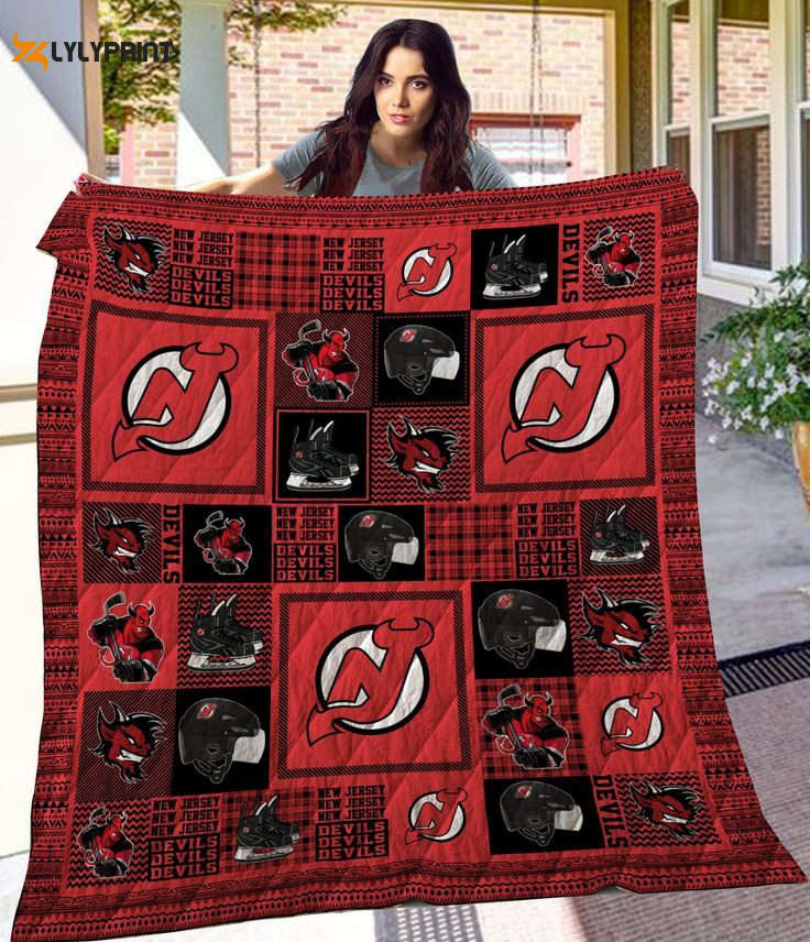 new jersey devils quilt blanket 1