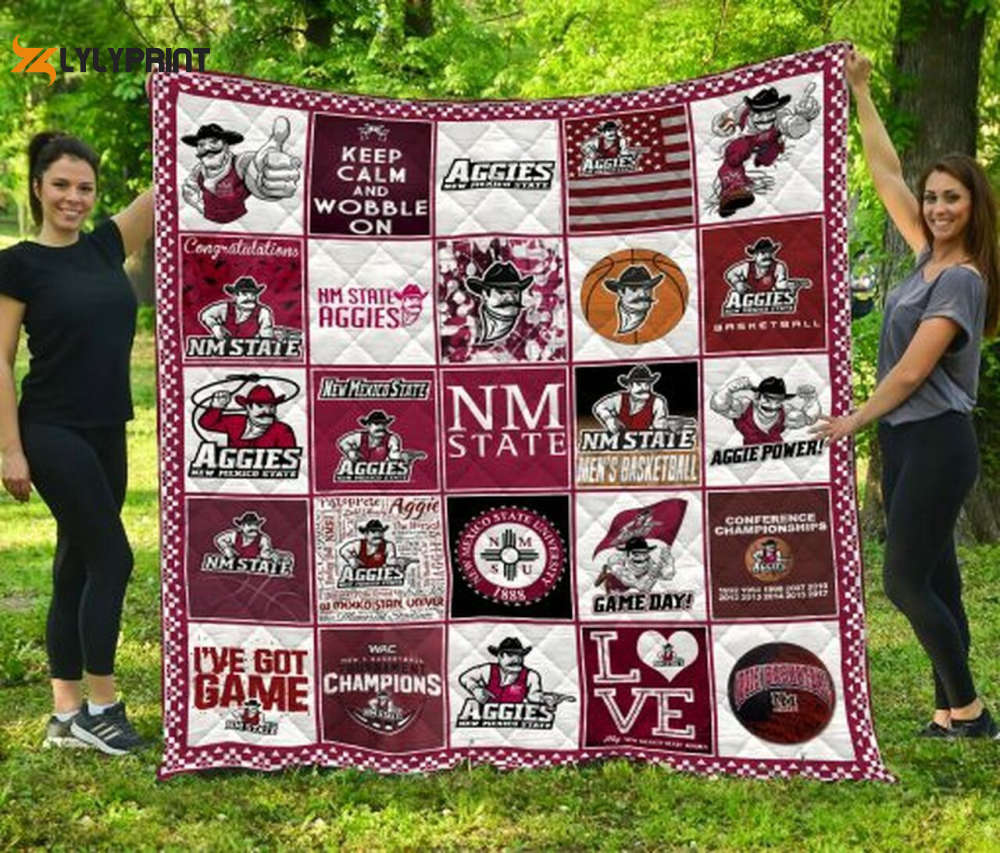 new mexico state aggies 3 quilt blanket for fans home decor gift