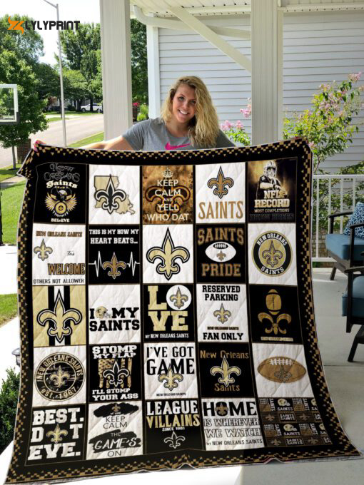 new orleans saints 1 quilt blanket for fans home decor gift 2