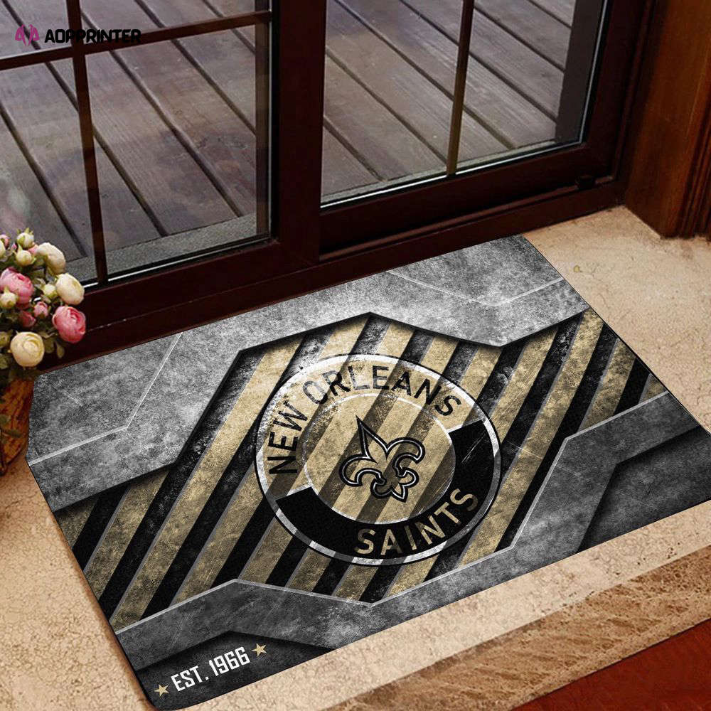 new orleans saints doormat gift for home decor