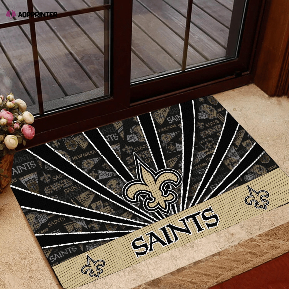 new orleans saints doormat gift for home decor