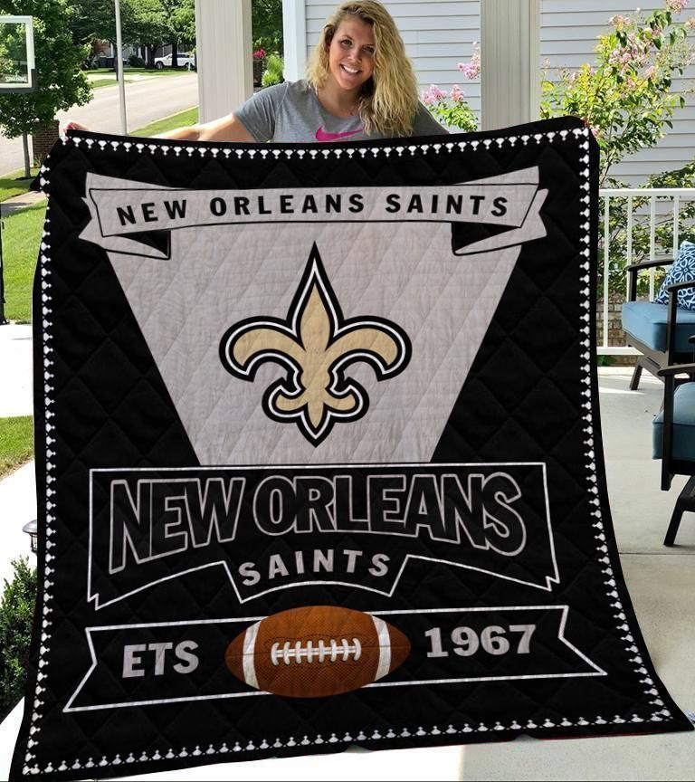 new orleans saints logo premium quilt xewsa