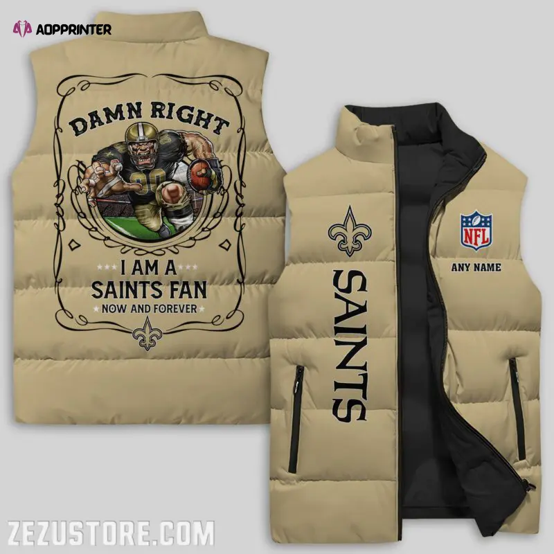 new orleans saints nfl sleeveless puffer jacket custom for fans gifts 18