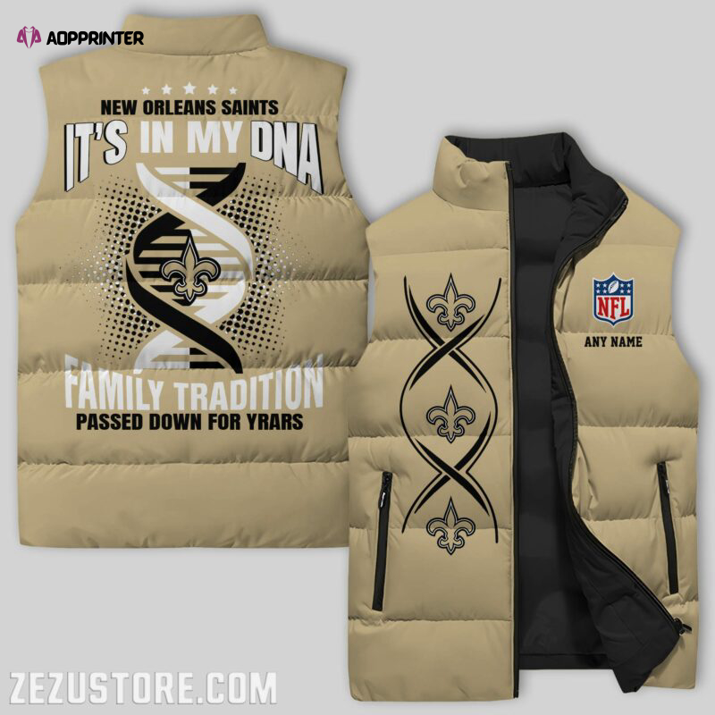 new orleans saints nfl sleeveless puffer jacket custom for fans gifts 3