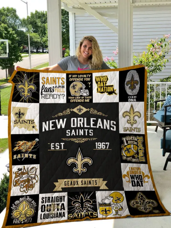 new orleans saints premium quilt bg107 sgct0