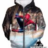 new york city hero spiderman cool action zip up hoodie sp081 385 1