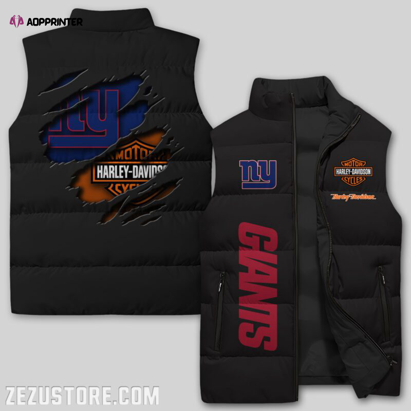 new york giants nfl sleeveless puffer jacket custom for fans gifts 1