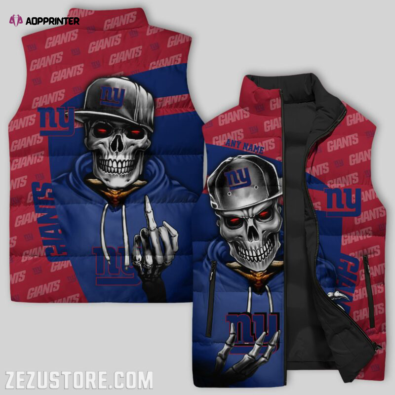 new york giants nfl sleeveless puffer jacket custom for fans gifts 2