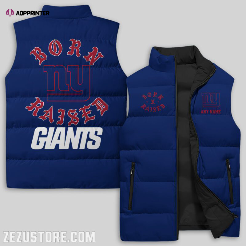 new york giants nfl sleeveless puffer jacket custom for fans spj1333