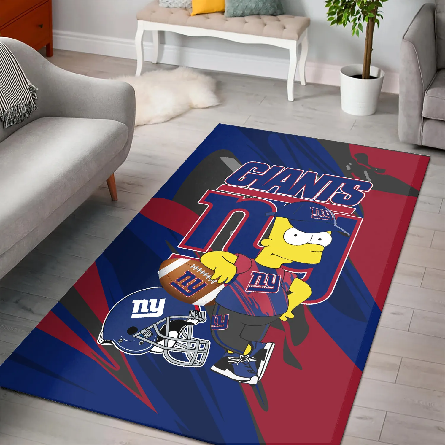 new york giants rectangle rug 74 fsego