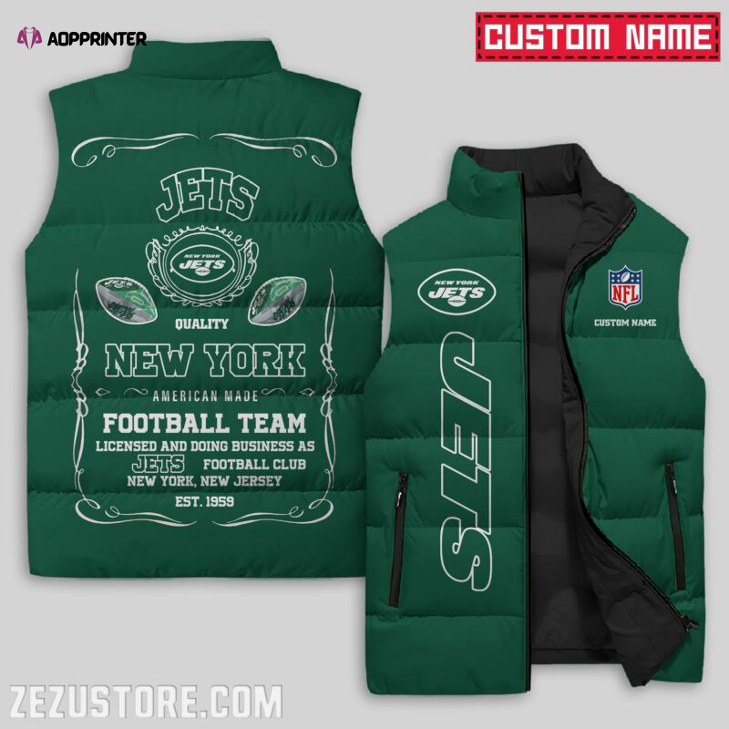 new york jets nfl sleeveless puffer jacket custom for fans gifts 3