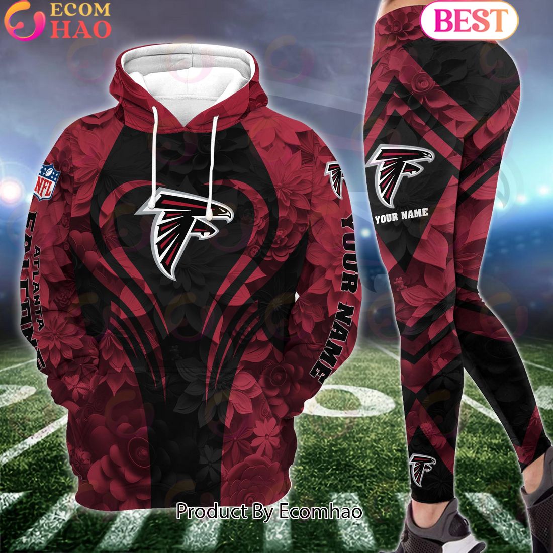 nfl atlanta falcons special flowers design hoodie and leggings 1 dG4Wi