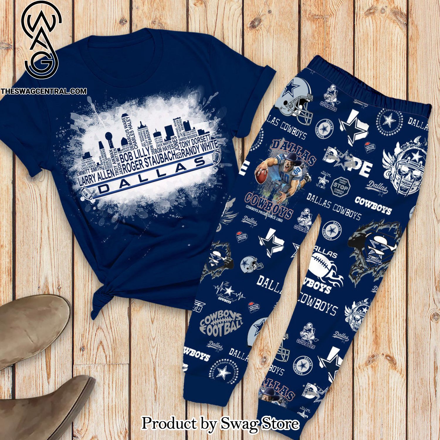 nfl dallas cowboys classic full printed pyjamas set 1 gFYvc