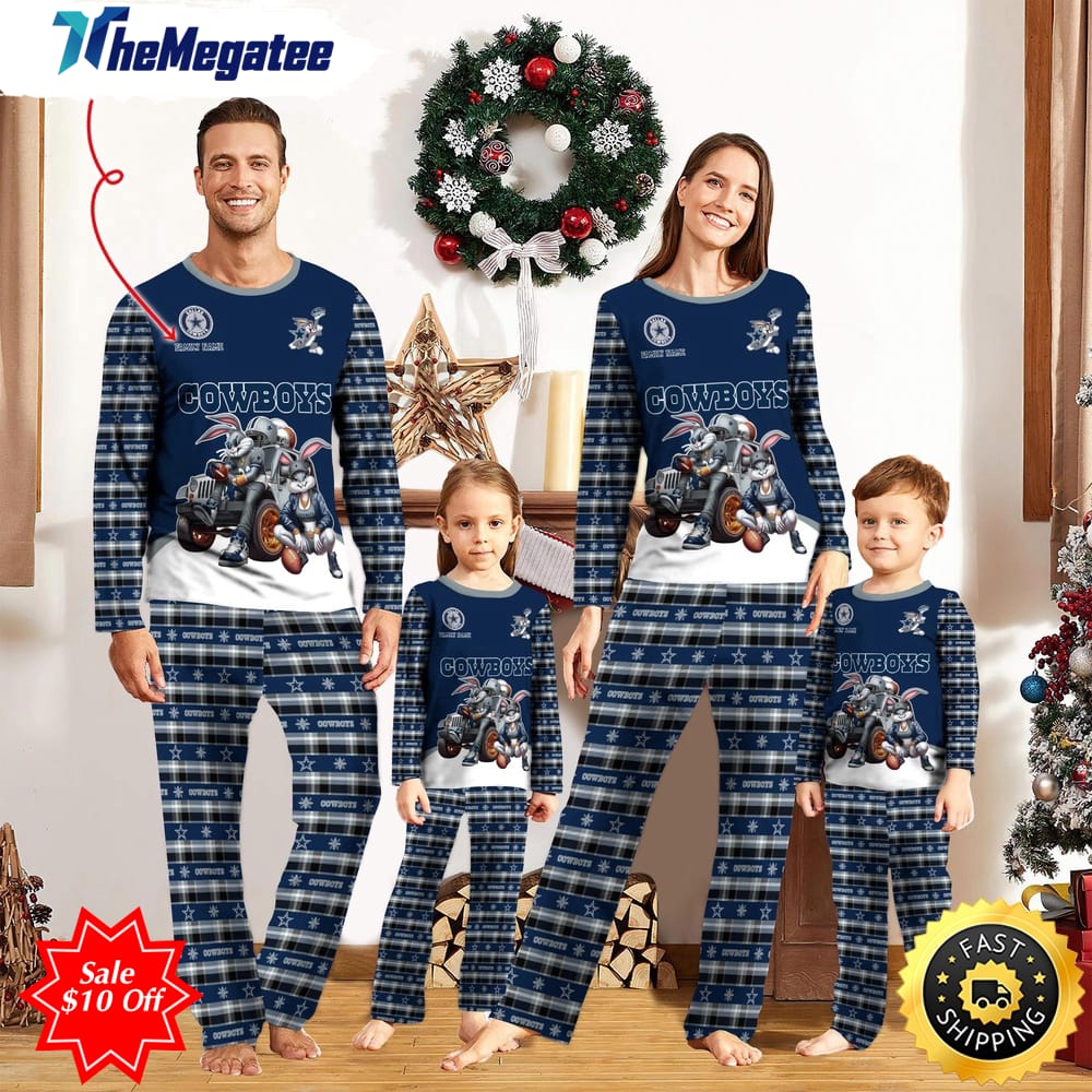 nfl dallas cowboys custom name pajamas bunny sports for family