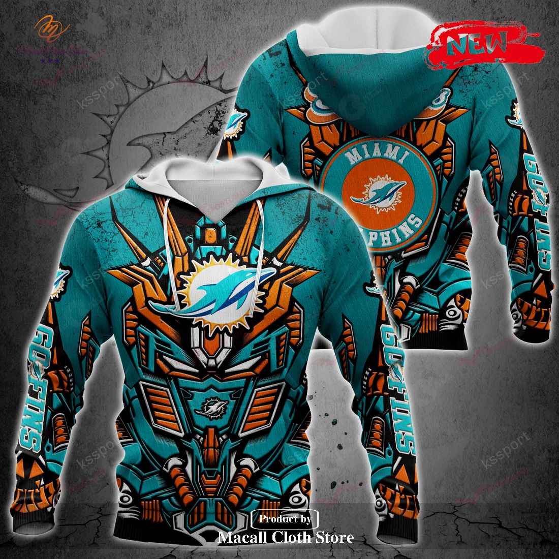 nfl football miami dolphins new transformer 2023 hoodie sweatshirt 3d 1 Y3WP4