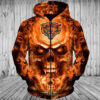 nfl hoodies 3d skull chicago bears hoodies cheap sweatshirt zip up pullover sweatshirt 2 360x