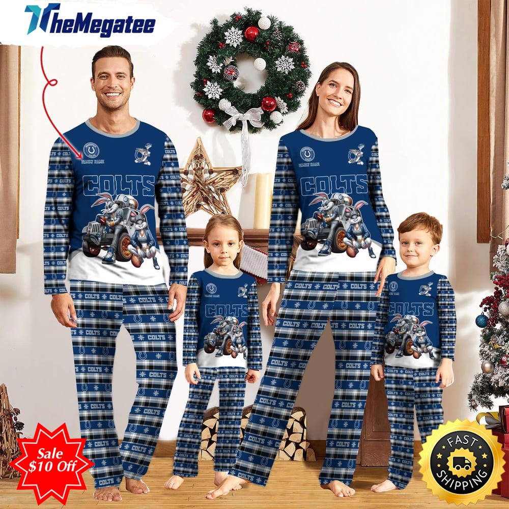 nfl indianapolis colts custom name pajamas bunny sports for family