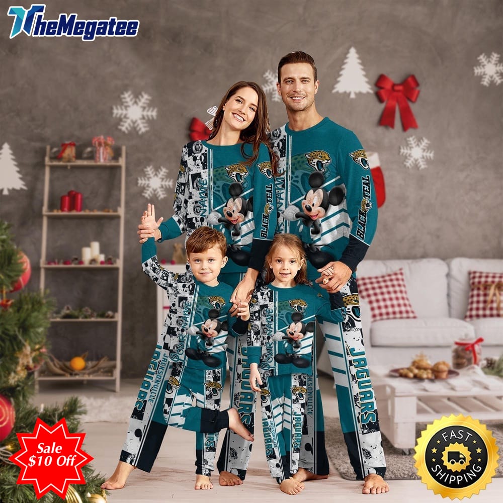 nfl jacksonville jaguars custom name pajamas mickey mouse for family