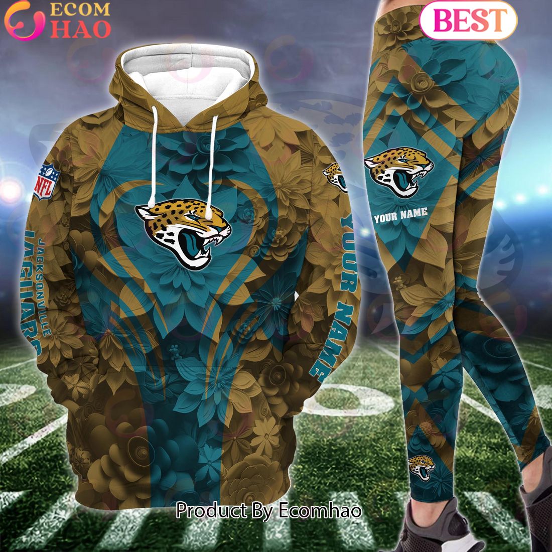 nfl jacksonville jaguars special flowers design hoodie and leggings 1 n6And