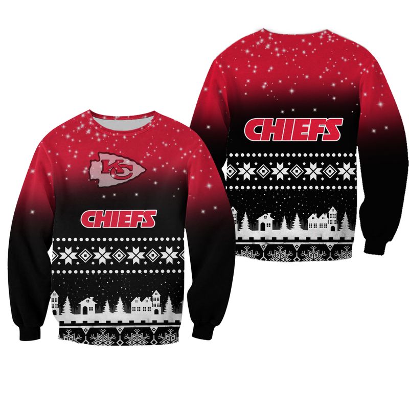 nfl kansas city chiefs christmas pattern limited edition sweatshirt nla04021094101922 fqjfx