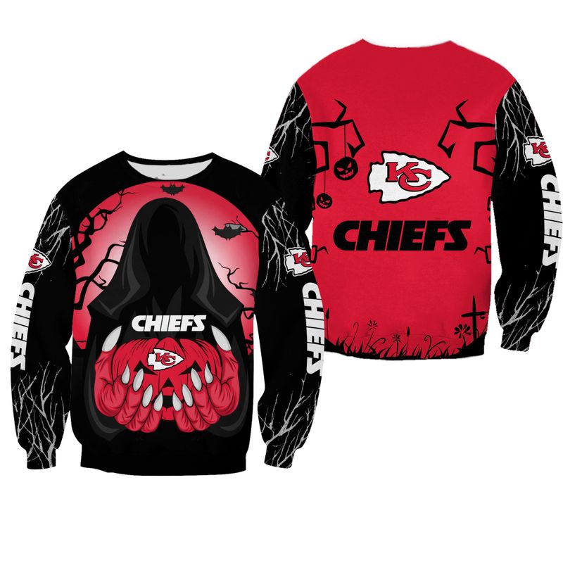 nfl kansas city chiefs death halloween limited edition sweatshirt nla02431028507763 1xr7m