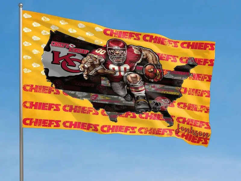 nfl kansas city chiefs limited edition all over printed fly flag96948012 x1h80