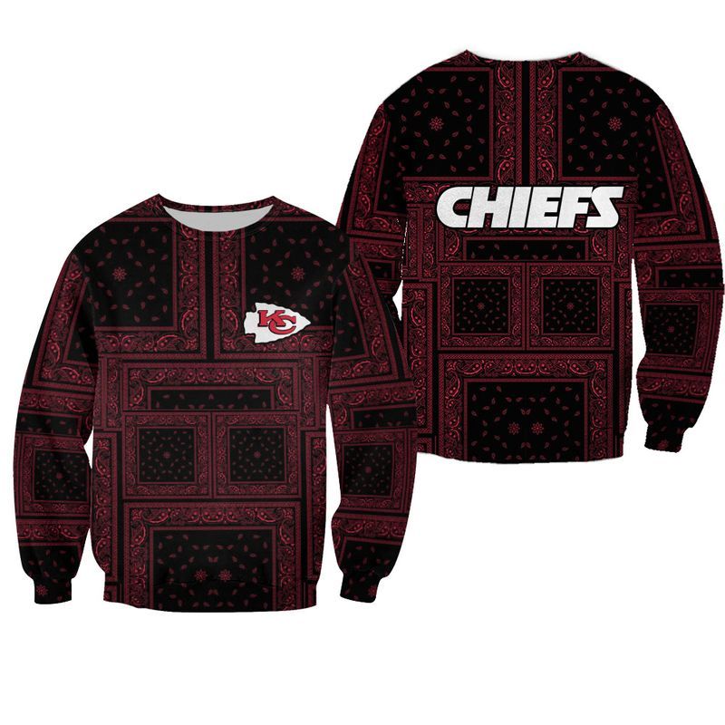 nfl kansas city chiefs limited edition bandana skull sweatshirt sizes s 5xl new01181033850216 z78du