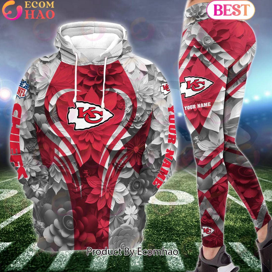 nfl kansas city chiefs special flowers design hoodie and leggings 1 41iiJ