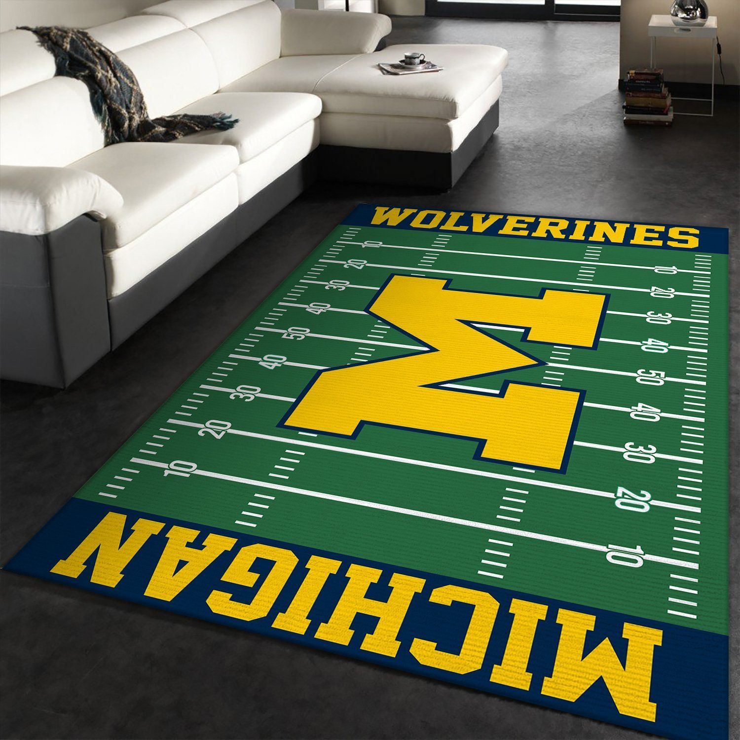 nfl michigan wolverines rug custom size and printing 0