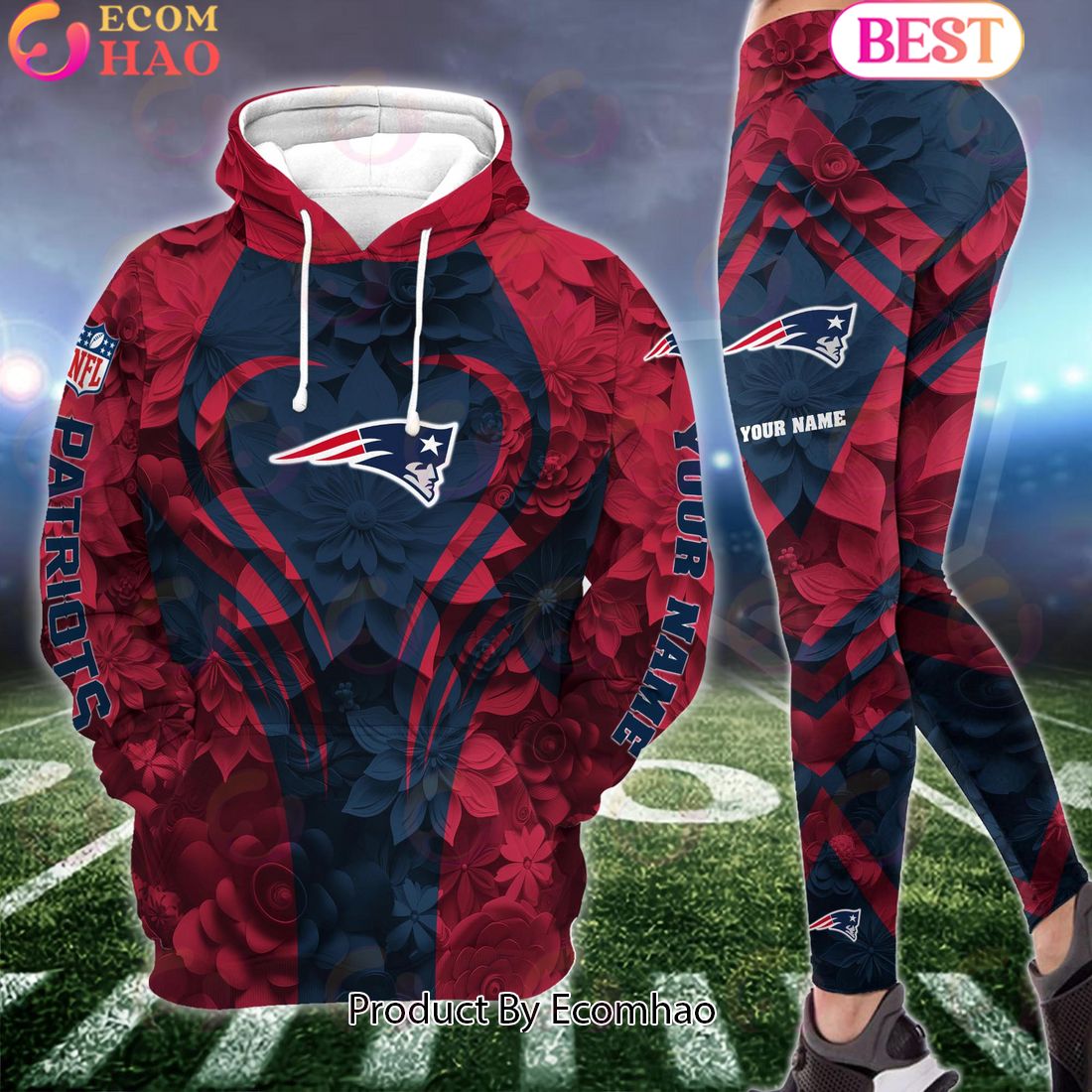 nfl new england patriots special flowers design hoodie and leggings 1 sGzHz