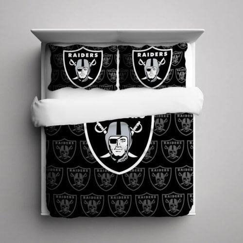 nfl oakland raiders 01 3d customize bedding set duvet coverset bedroom set yhyeh