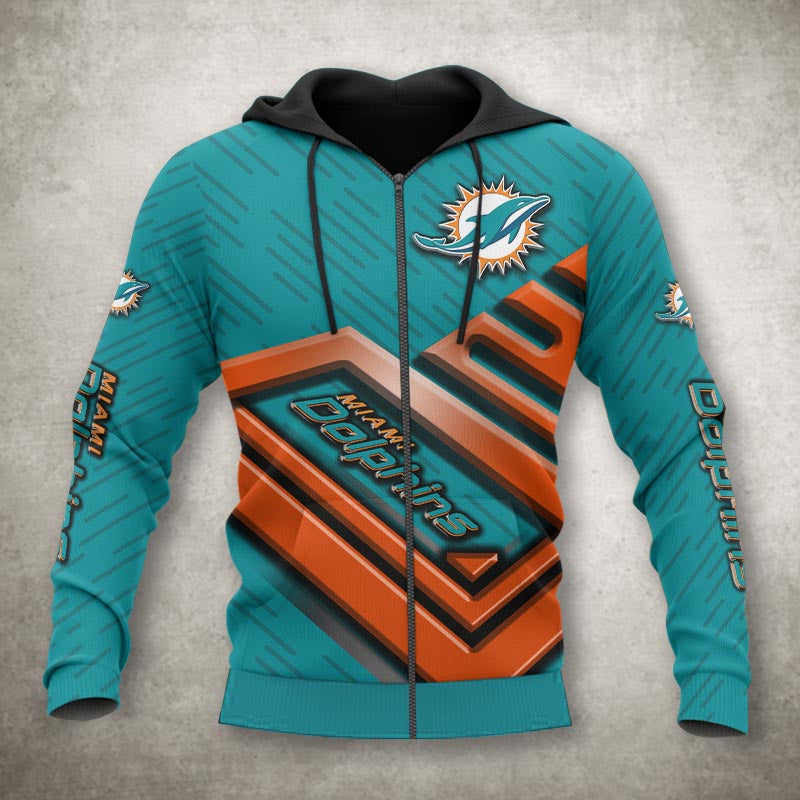 nfl printed miami dolphins zip up hoodies no 1 4386 mj4em