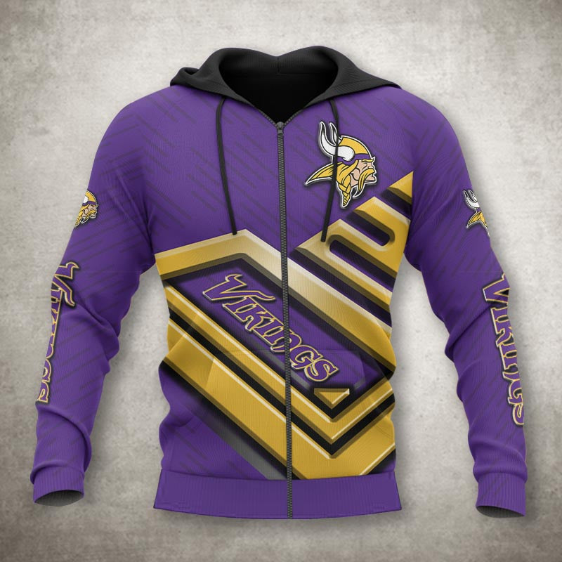 nfl printed minnesota vikings zip up hoodies no 1 4614 cl0po