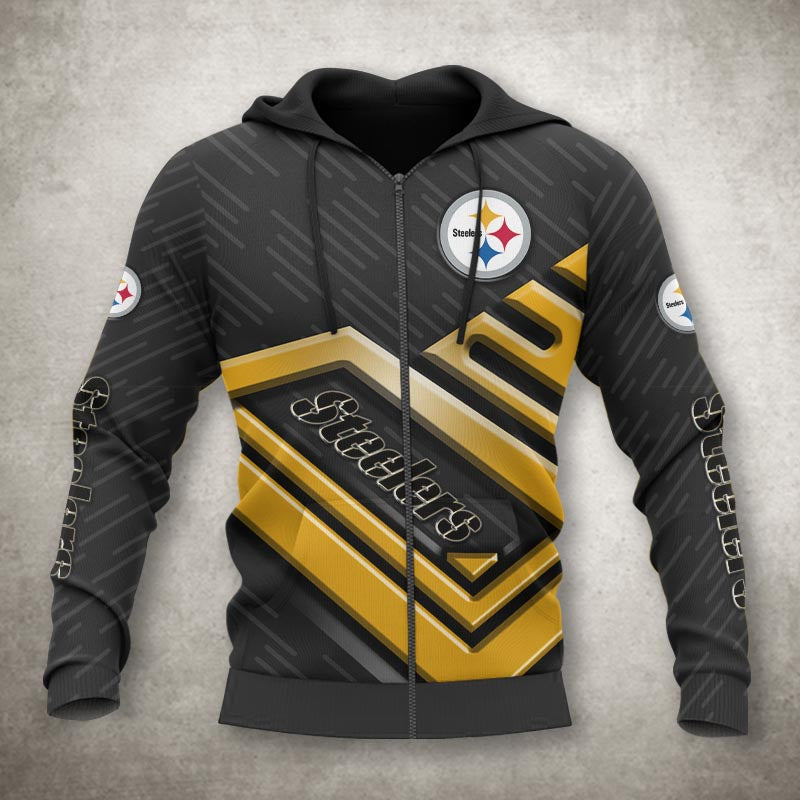 nfl printed pittsburgh steelers zip up hoodies no 1 2989 asrsf