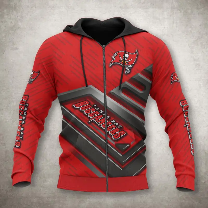 nfl printed tampa bay buccaneers zip up hoodies no 1 8788 eytii